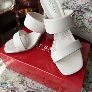 Guess Women's Cheree Sandals Size 7.5 Very Good Condition. Color : Nude